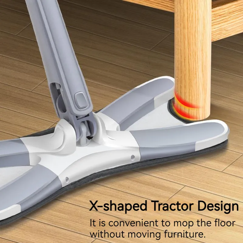 X Shape Mop - Stainless Steel And Microfiber, Different Sizes | Durable Standard Design For Industrial And Home Cleaning Applications