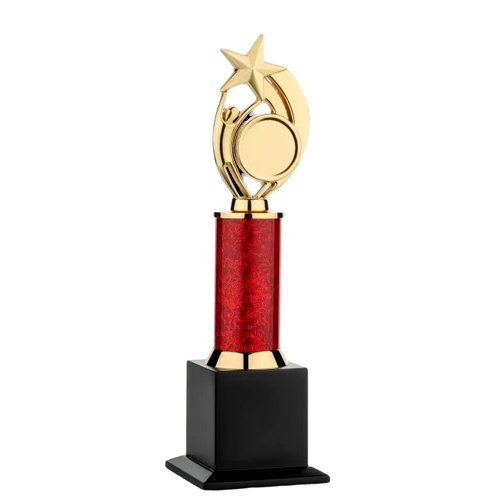 Unique 722 Flag Metal Trophy - Base Material: Wooden