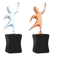 Star Metal Trophy - Color: Various Colors