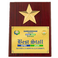 Unique Long Term Service Award - Base Material: Wooden Plaque And Metal Star