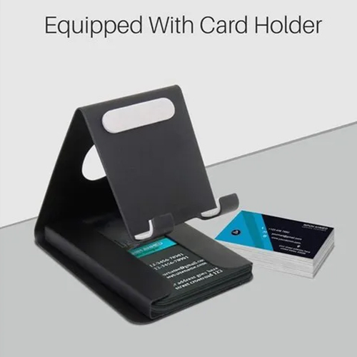 Black Steel Mobile Stands Card Holder
