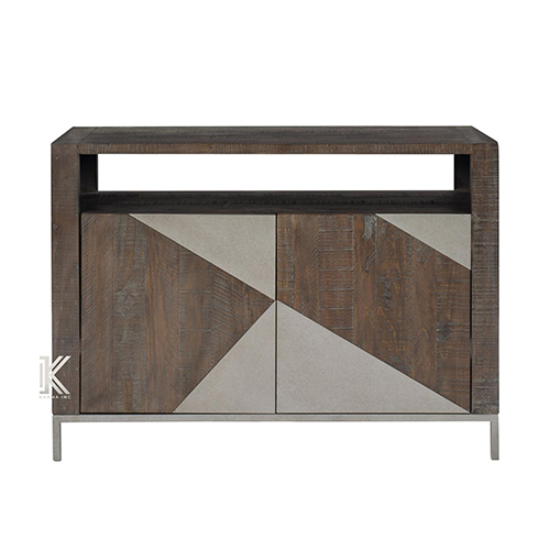 Mango Wood Cement Finish Cabinet - Color: Different Available