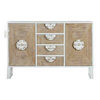 Old Pine Wood White Metal Sideboard - Color: Different Available
