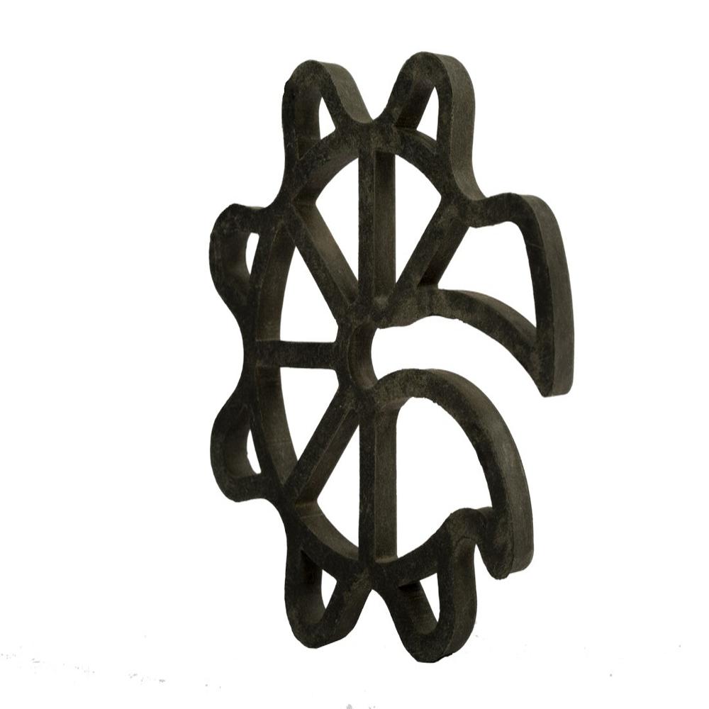 Circular Pvc Cover Block - Color: Black