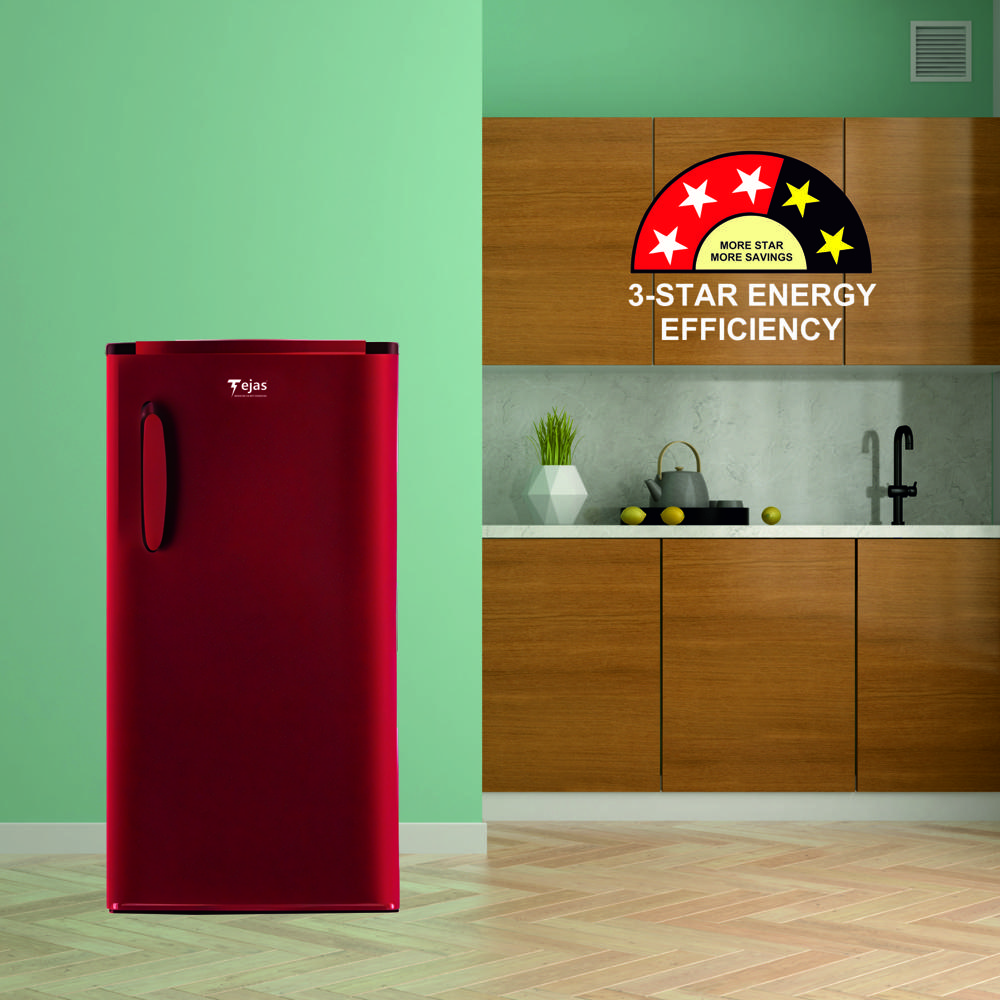 195 Ltr. Refrigerator - PLAIN (Blue/Wine)