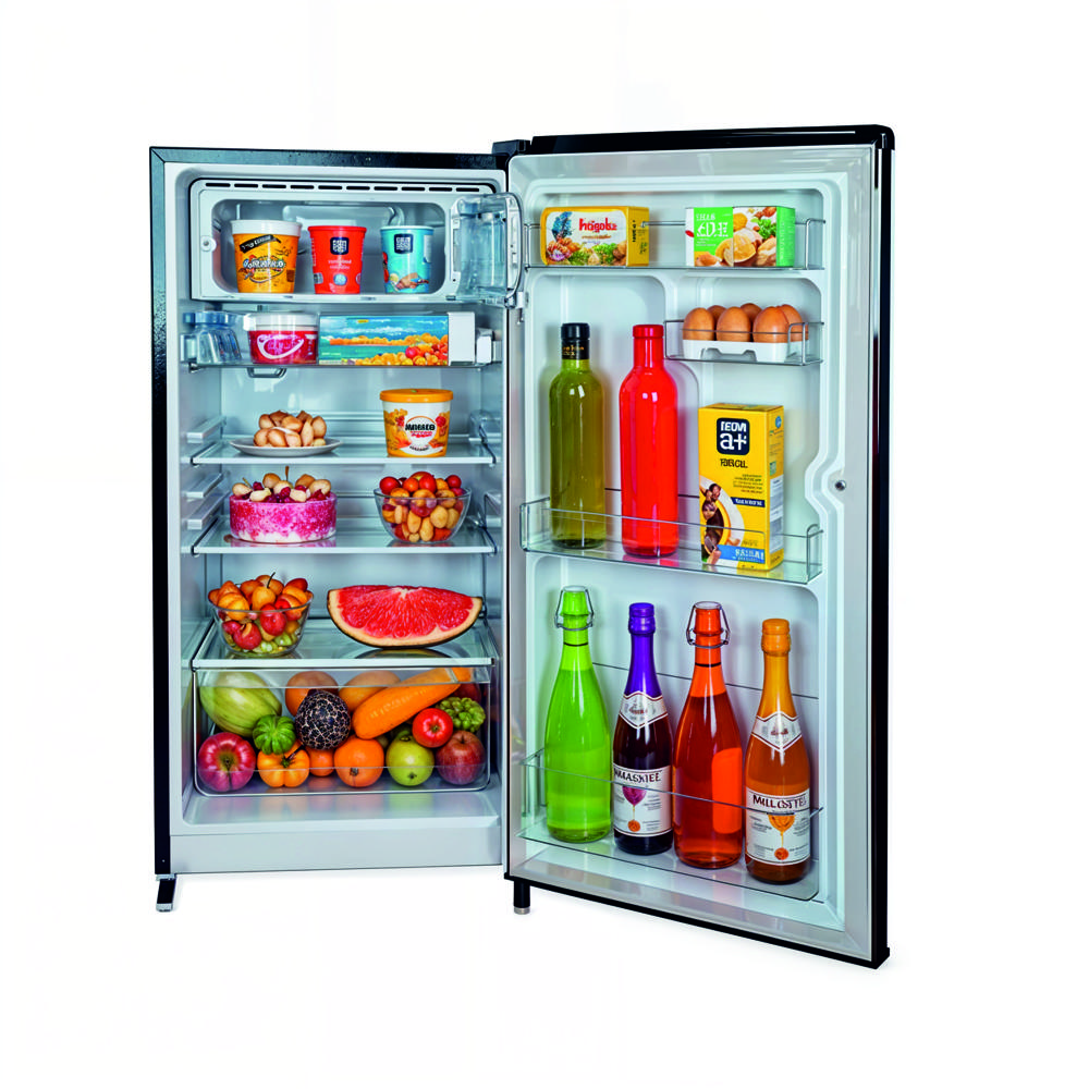 195 Ltr. Refrigerator - PLAIN (Blue/Wine)