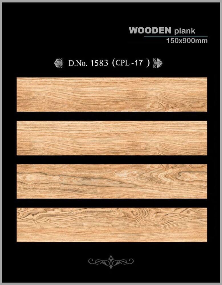 150X900Mm Wooden Plank Tile For Residential And Commercial Uses - Color: Oranges