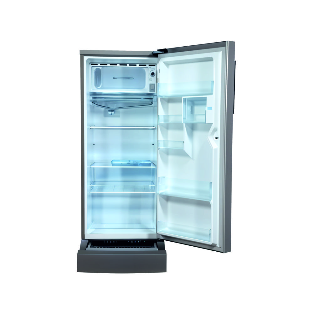 195 Ltr. Curve Refrigerator - PLAIN/HAIRLINE GREY 