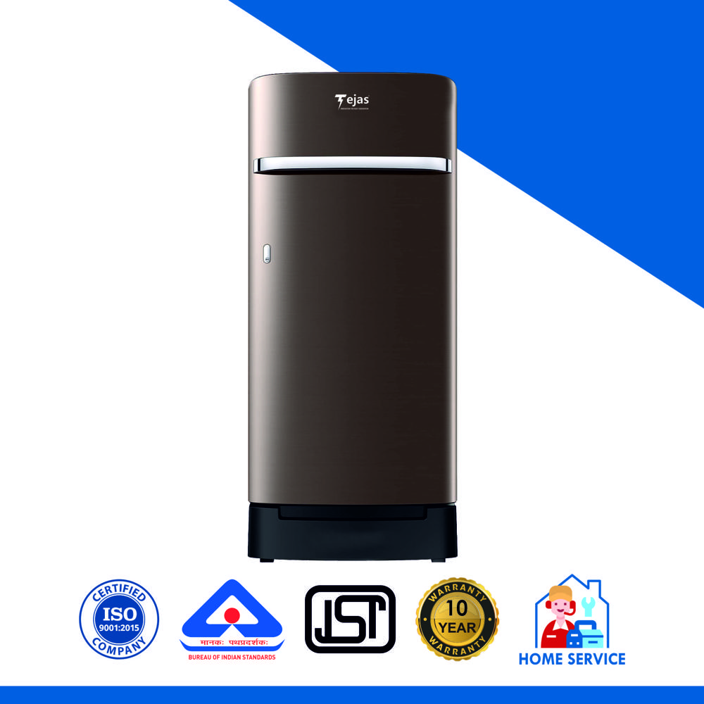 195 Ltr. Curve Refrigerator - HAIRLINE GREY 