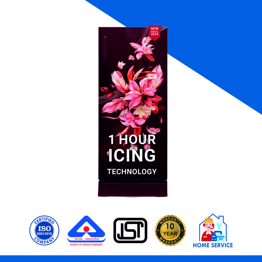 215 Ltr. Refrigerator - Big Flower (Any Mix) - Color: Multicolor