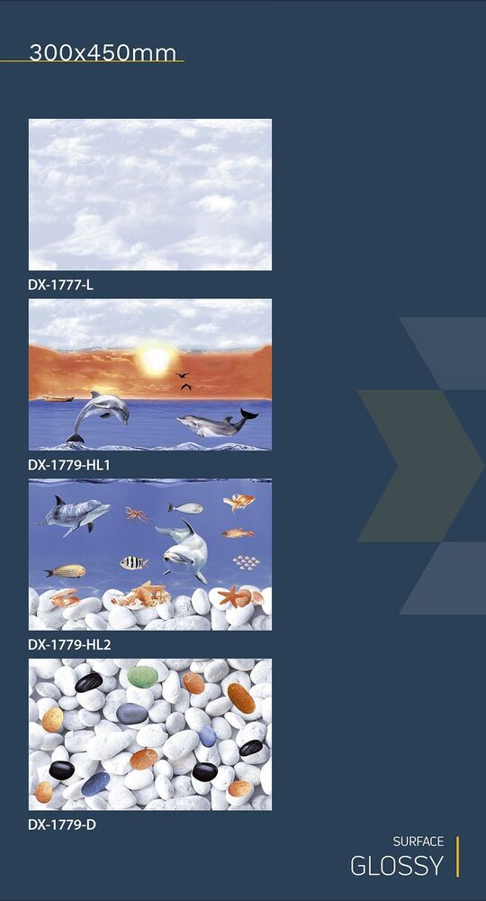 30x45 Ceramic Wall Tiles fish concept