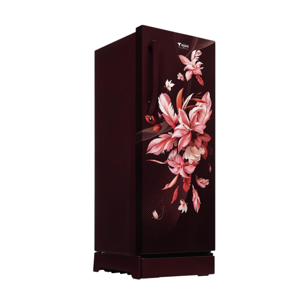 215 Ltr. Curve Refrigerator - Big Flower - Color: Multicolor