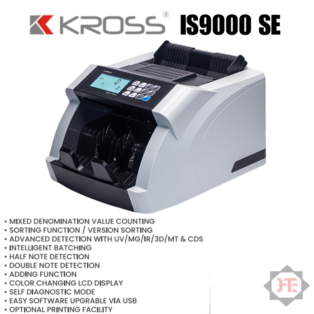 Kross IS9000 SE Mixed Value Cash Counting Machine With Fake Note Detector
