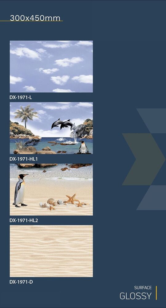 30x45 Ceramic Wall Tiles bathroom tiles fish concept