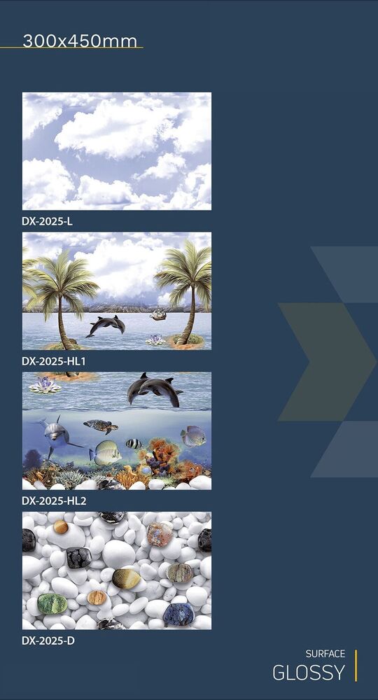 30x45 Ceramic Wall Tiles bathroom tiles fish concept
