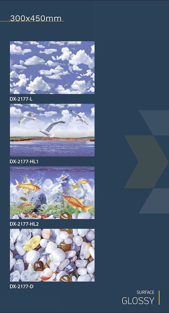 30x45 Ceramic Wall Tiles bathroom tiles fish concept