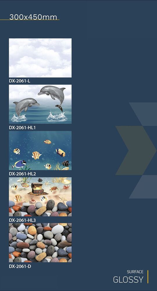 30x45 Ceramic Wall Tiles bathroom tiles fish concept