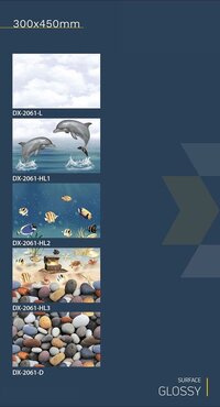 30x45 Ceramic Wall Tiles bathroom tiles fish concept