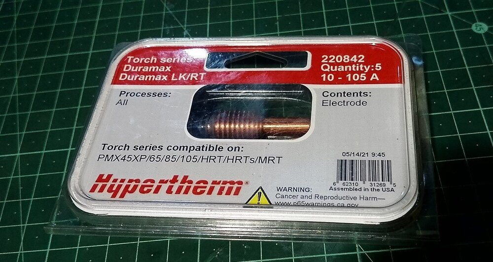 220842 Plasma Consumables Electrode