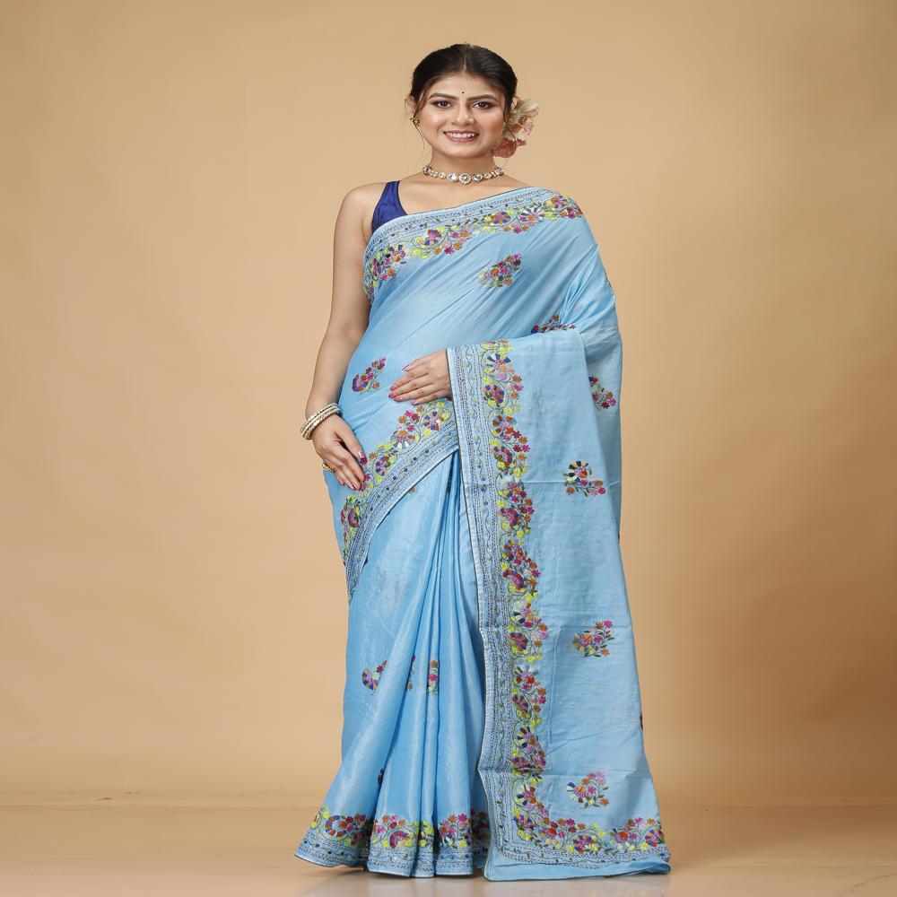 Parshi Embroidered Saree