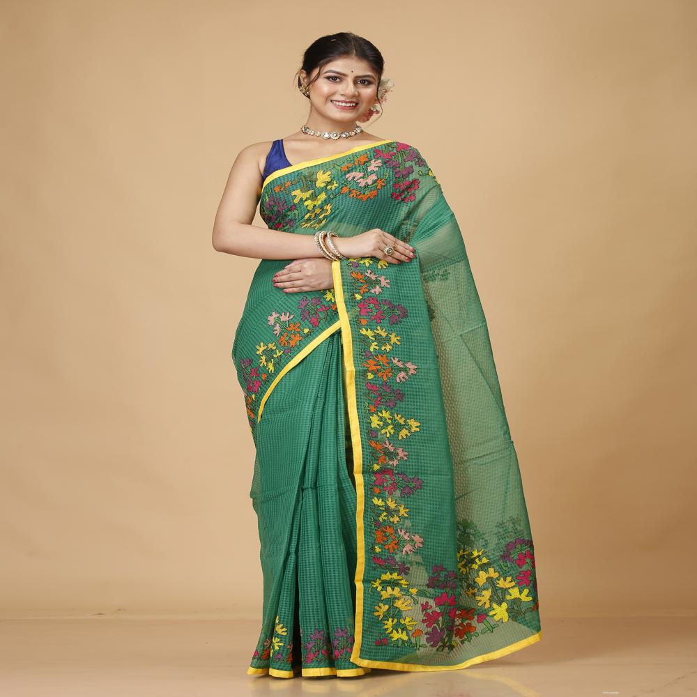 Kantha Hand Stitch Saree