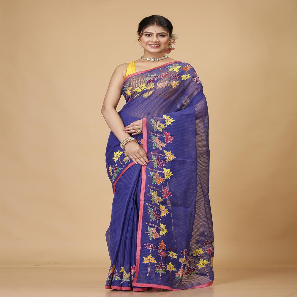 Kantha Hand Stitch Saree