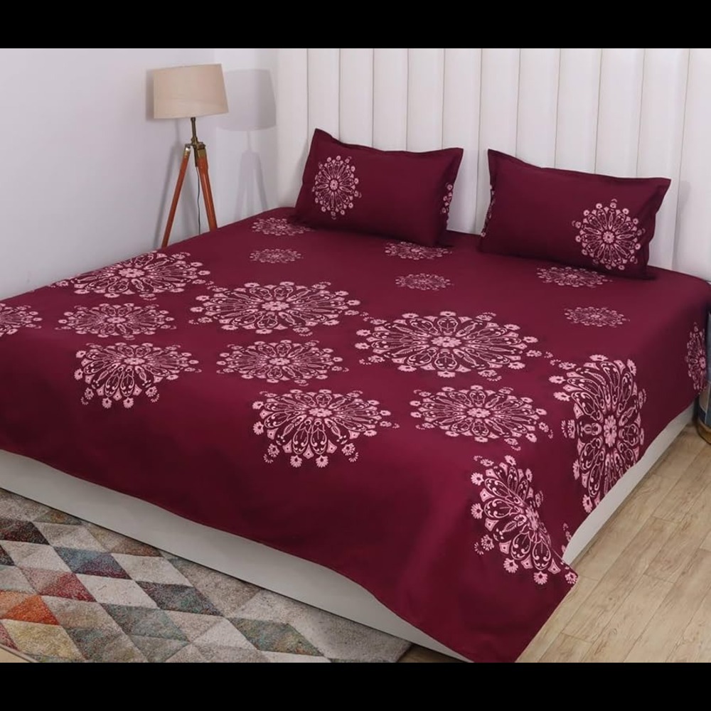 DUOLOGY PRINTED DOUBLE BEDSHEET