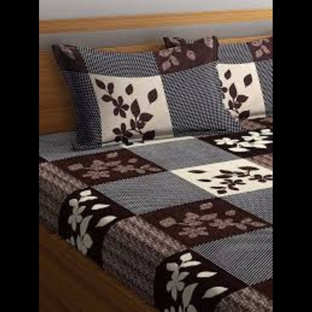 Duology Printed Double Bedsheet - Density: 90*100 Kilogram Per Cubic Meter (Kg/m3)