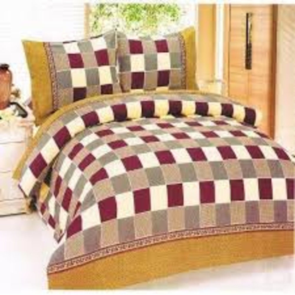 Duology Printed Double Bedsheet - Density: 90*100 Kilogram Per Cubic Meter (Kg/m3)