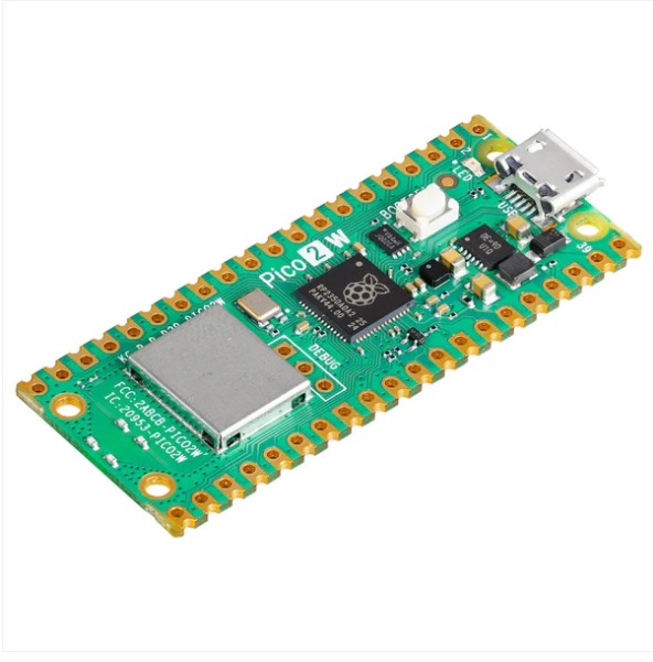 Raspberry Pi Pico 2 W with 2.4GHz 802.11n Wireless LAN and Bluetooth 5.2 RP2350 Pico 2W Wireless Microcontroller Board