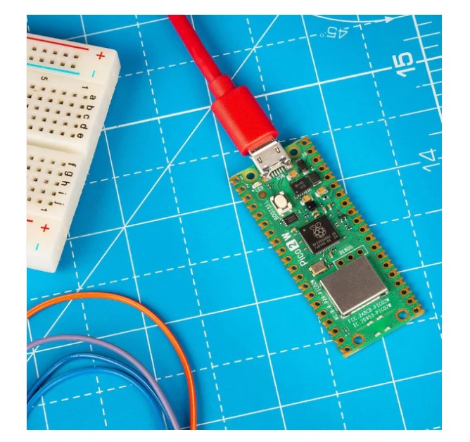 Raspberry Pi Pico 2 W with 2.4GHz 802.11n Wireless LAN and Bluetooth 5.2 RP2350 Pico 2W Wireless Microcontroller Board