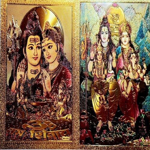 3.5x5 inch Gold foil Hindu Religious Pictures