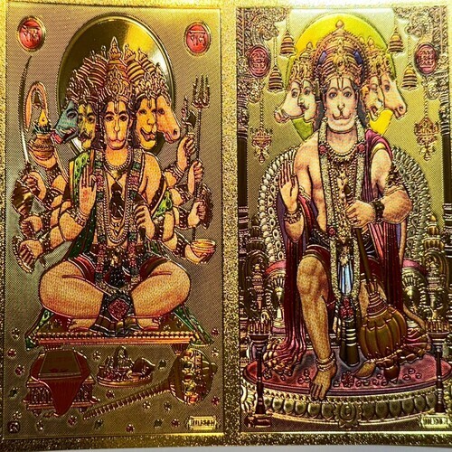 3.5x5 inch Gold foil Hindu Religious Pictures