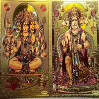 3.5x5 inch Gold foil Hindu Religious Pictures