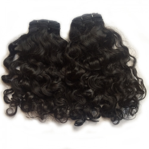 Natural Machine Weft Brazilian Remy Loose Curly Hair, 10