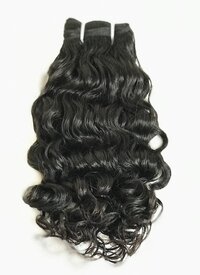 Natural Machine Weft Brazilian Remy Loose Curly Hair, 10