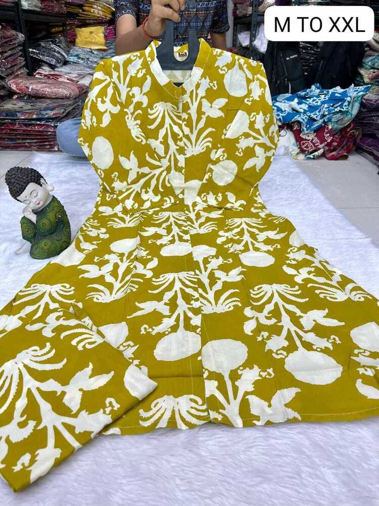 Cotton Cord Set Kurti - Color: Multicolor