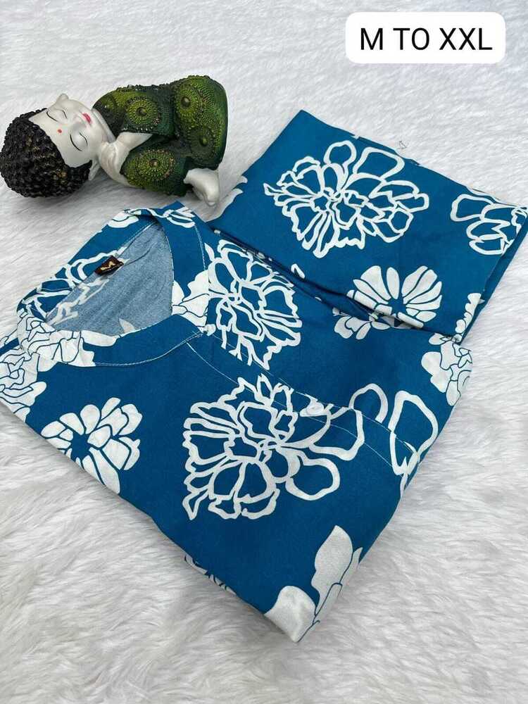 Cotton Cord Set Kurti - Color: Multicolor