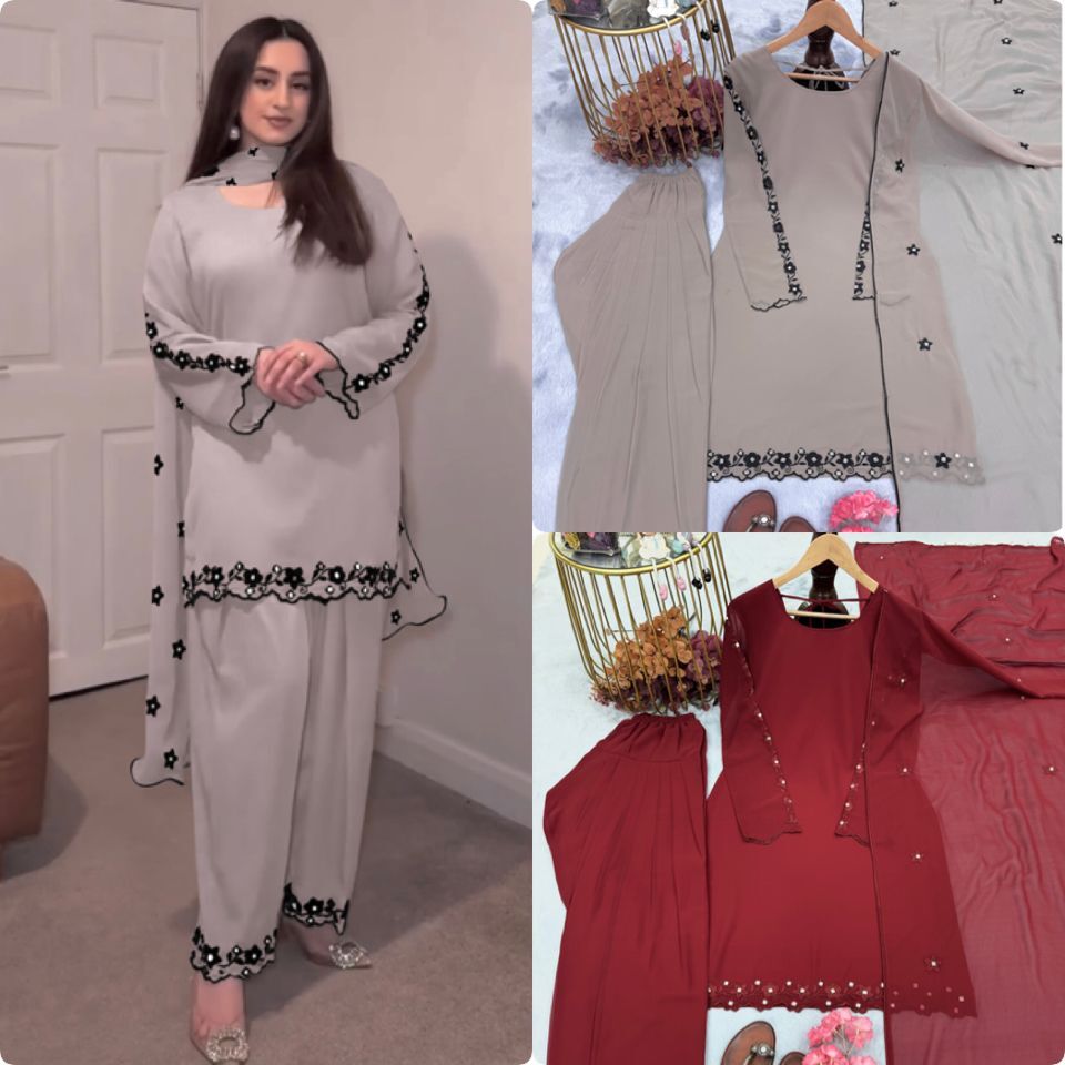 Heavy faux Georgette Kurti