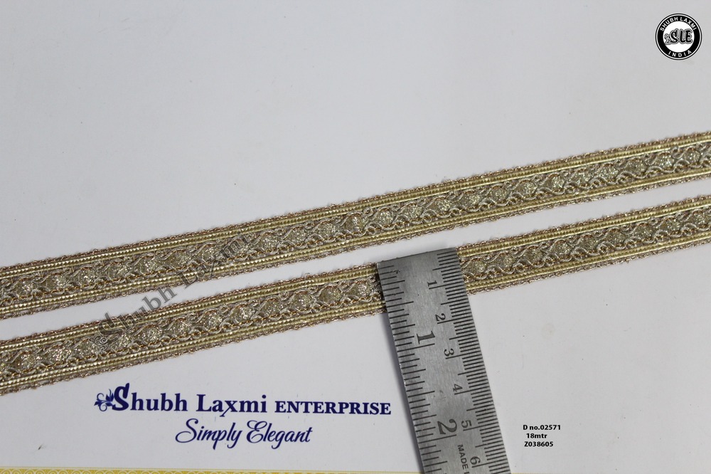 Golden Embroidery Glitter Lace