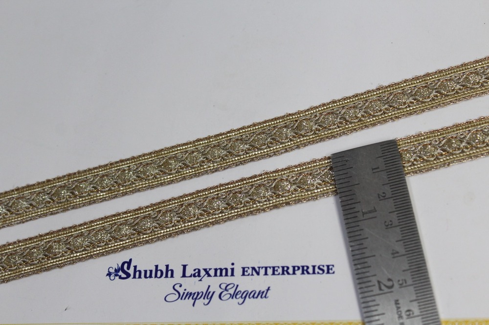 Golden Embroidery Glitter Lace