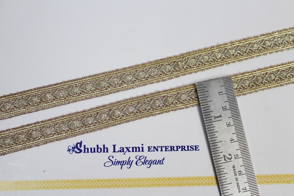 Golden Embroidery Glitter Lace