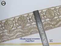 Golden Embroidery Zari Lace - Decoration Material: Sequins