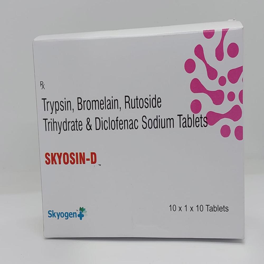 TRYPSIN 48, BROMELAIN 90, RUTOSIDE TRIHYDROTE 100, DICLOFENAC SODIUM 50 TABLET
