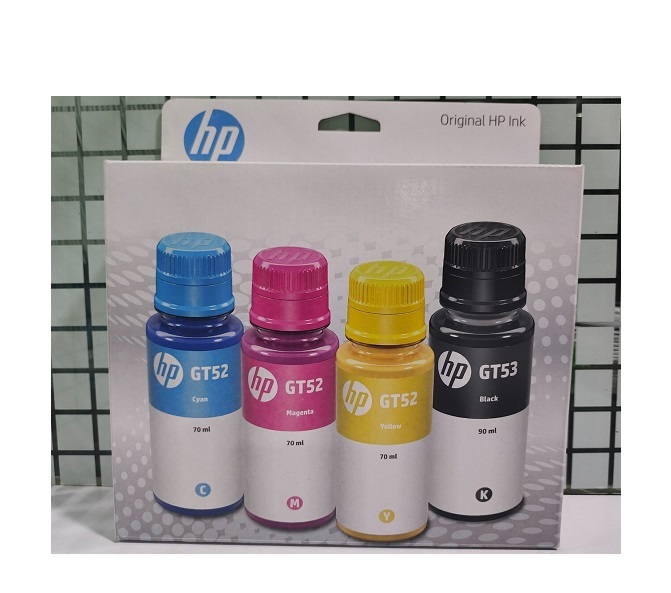 Original Ink Hp Gt52 / Gt53 Set Of 4 Bottle (Bk/y/c/m) - Color: Black