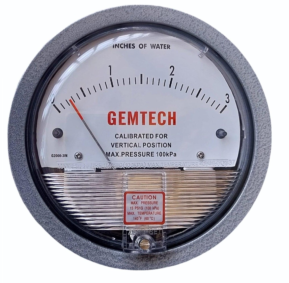 Gemtech Differential Pressure Gauge In Hukkan-nimodia Industrial Area Rajasthan - Accuracy: 2% (-Ha Model 1) Of Fs (3% (-Ha 1.5%) On -0
