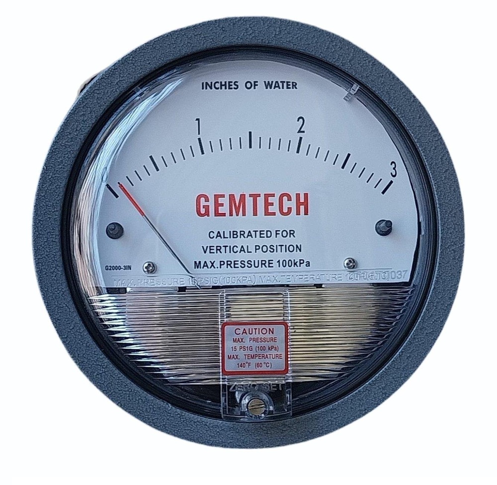 Gemtech Differential Pressure Gauge In Hukkan-nimodia Industrial Area Rajasthan - Accuracy: 2% (-Ha Model 1) Of Fs (3% (-Ha 1.5%) On -0