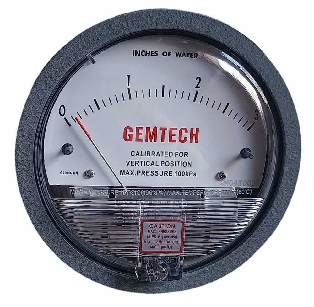 GEMTECH DIFFERENTIAL PRESSURE GAUGE IN Hukkan-Nimodia Industrial Area Rajasthan