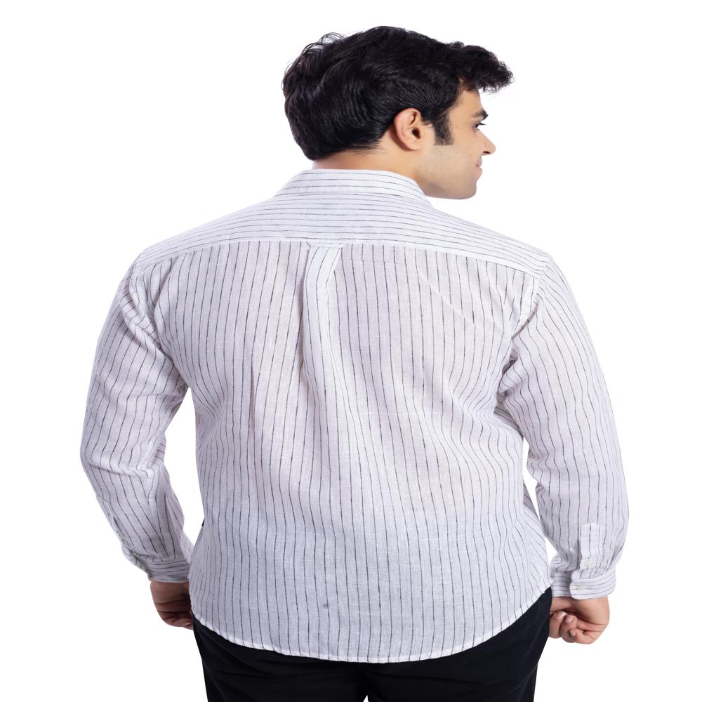 BLENDED STRIPE LINEN SHIRT