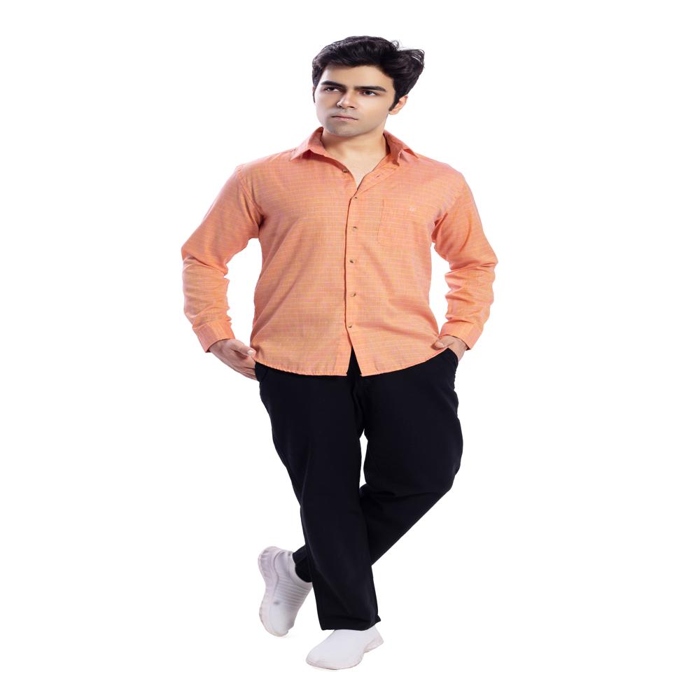 BLENDED LINEN HORIZONTAL STRIPES SHIRT